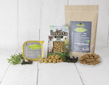 Hundefutter mit Insekten
