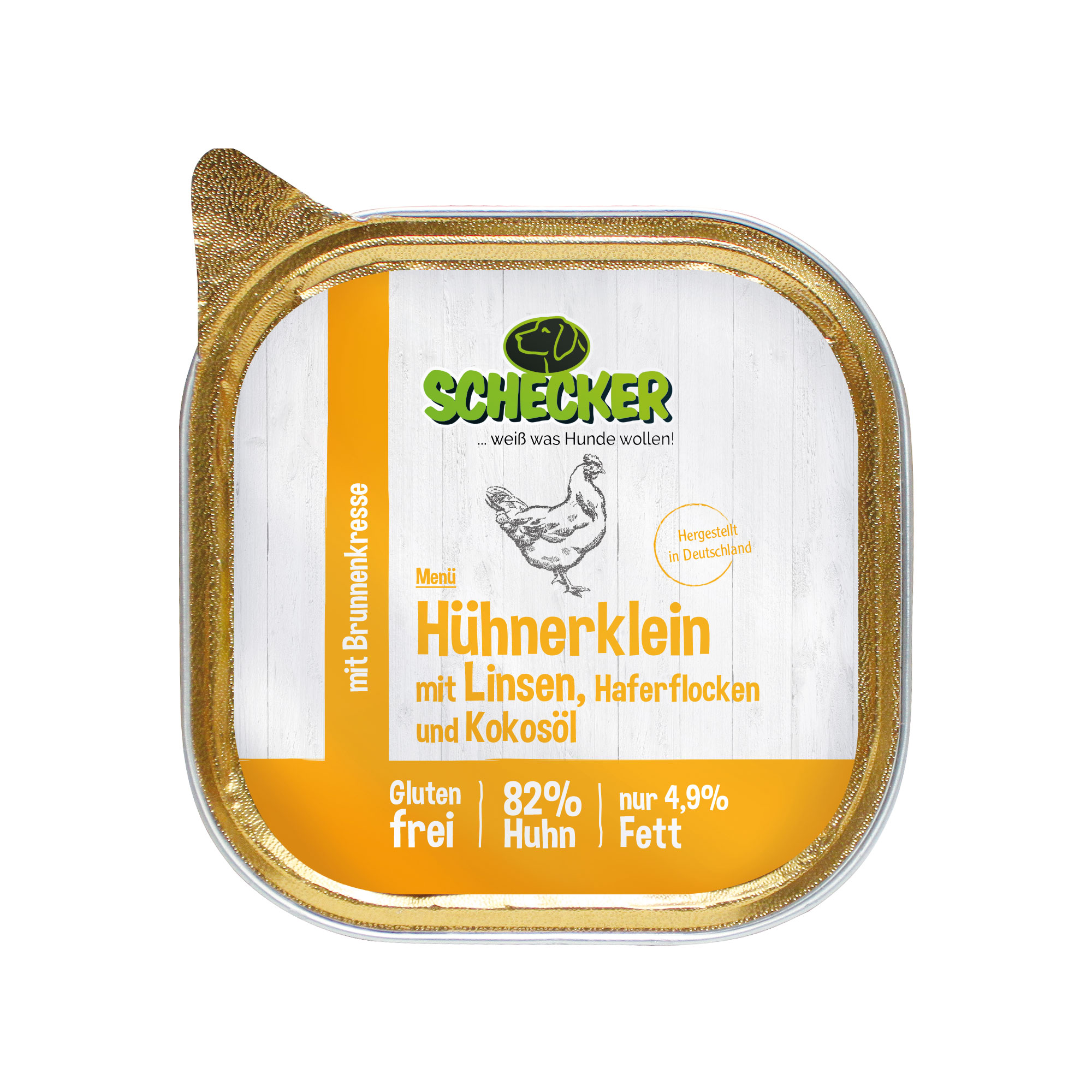 Miniaturansicht 3  - Schecker Nassfutter Dosenfutter mit 82% Huhn Hühnerklein mit Linsen Haferflocken