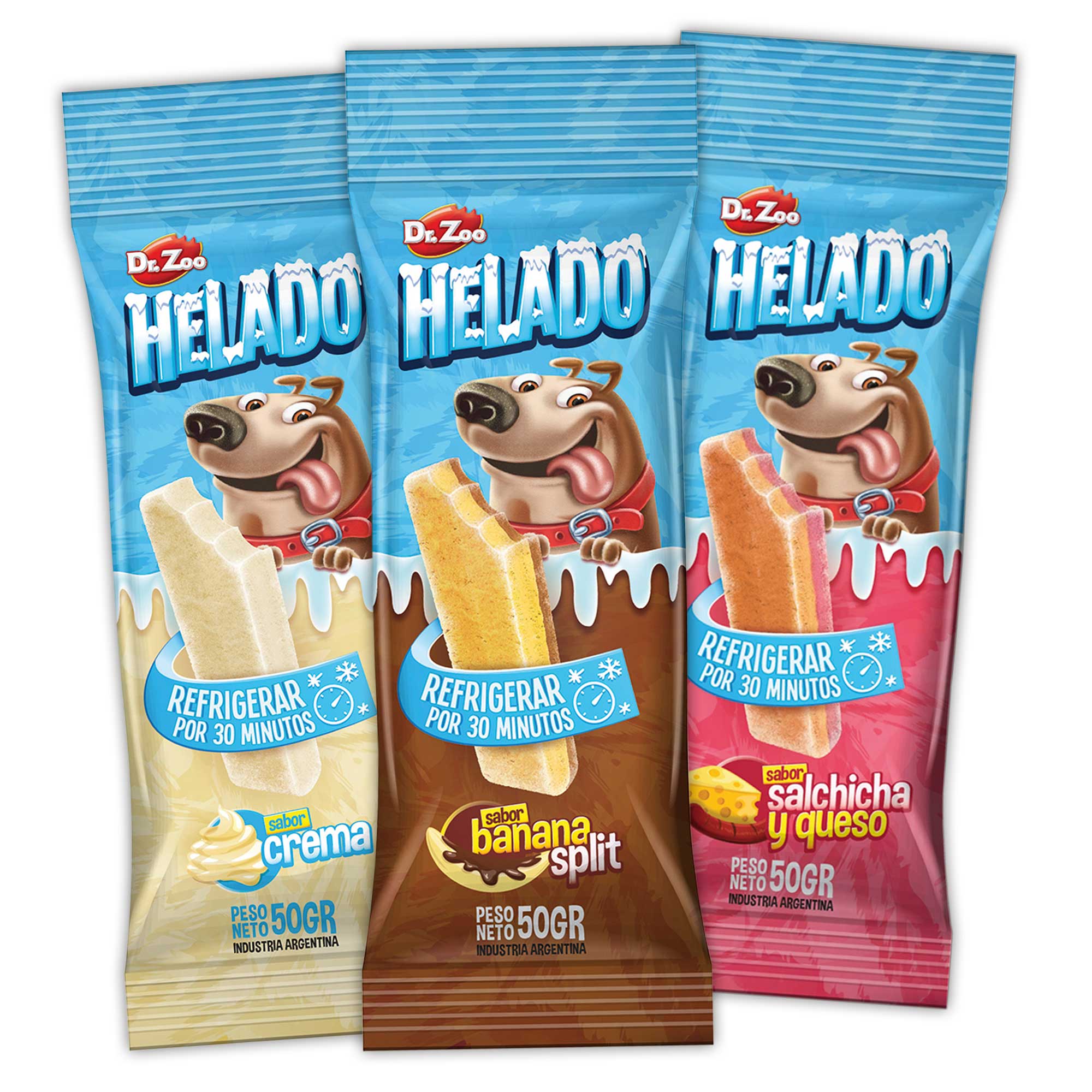 Checker - Helado para perros HELADO - sin enfriar larga duración - 6 unidades - 3 variedades