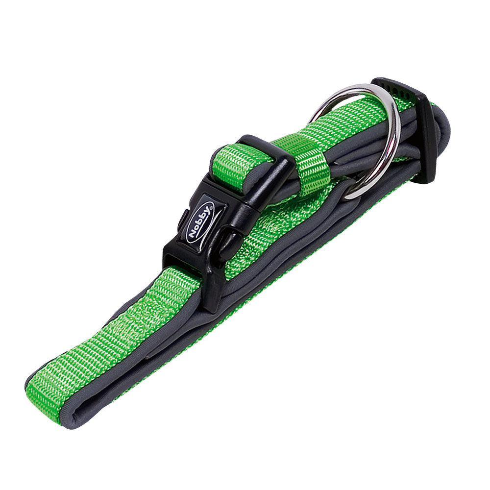 Halsband Classic Preno [neon grün/grau - L: 40-55 cm, B: 25/35 mm]