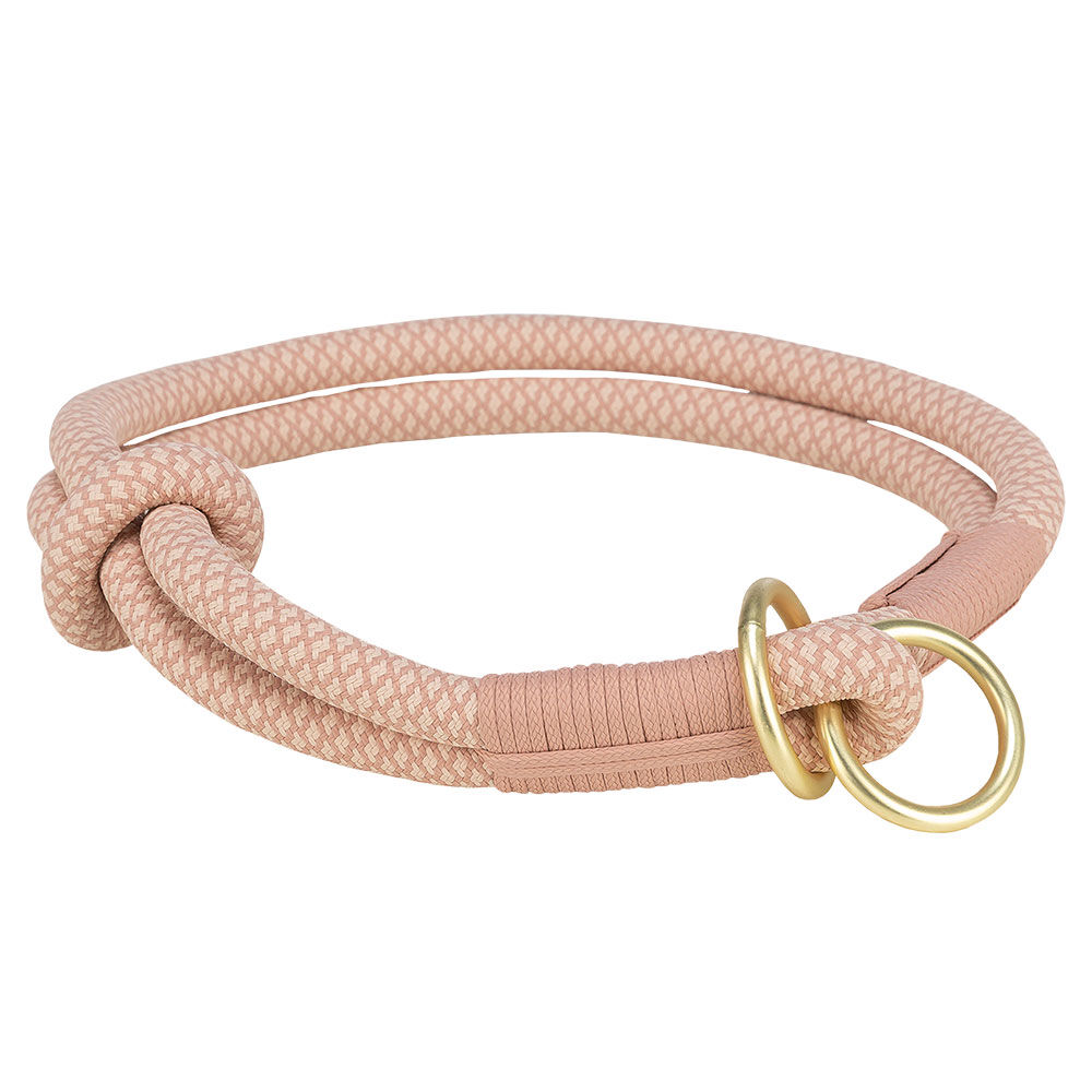 Soft Rope Zug-Stopp-Halsband [S: 35 cm / 6 mm - rosa / hellrosa]