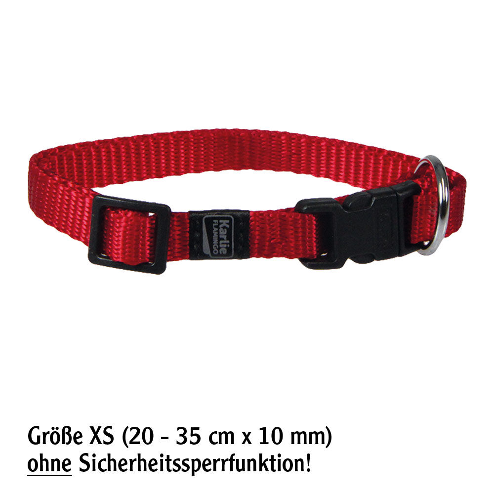 Nylon-Halsband Sportiv, Farbe: Rot Bild 2