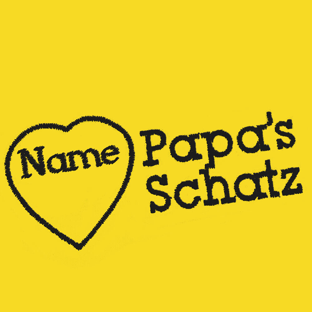 Besticktes Halstuch Papas Schatz + Name im Herz Bild 3