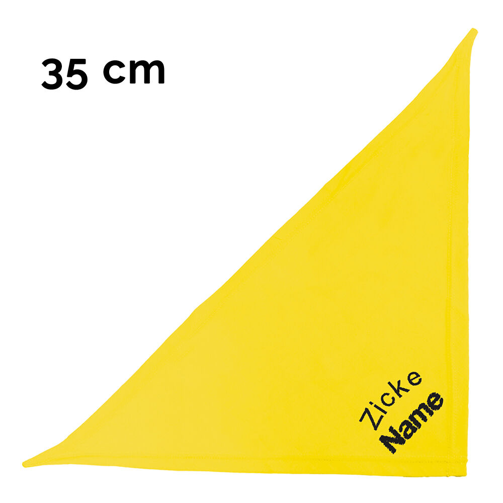 Schecker - Besticktes Halstuch Zicke + Name [35cm - Gelb]