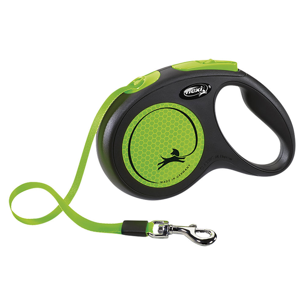 Flexi New Neon 5 m / 25 kg - mit Gurt