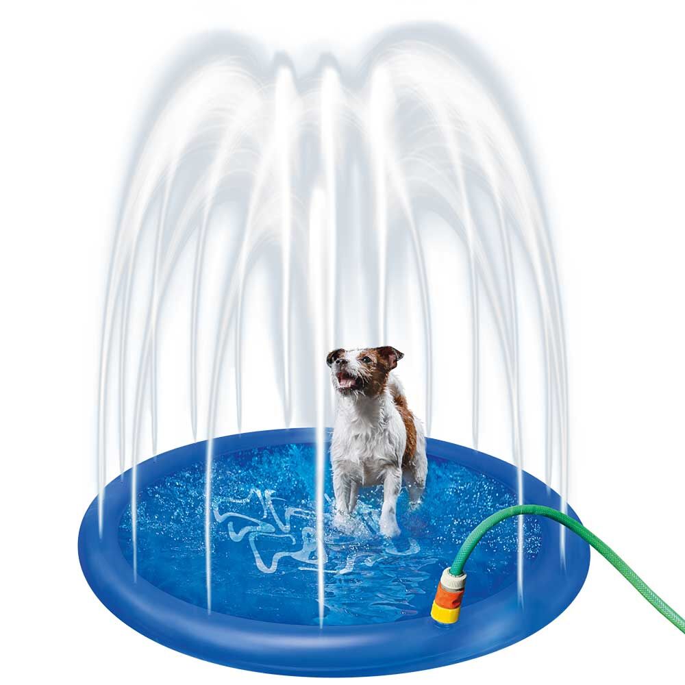 S 390 g blau Karlie 522123 Splashy Hunde Sprinkler Matte Durchmesser: 100 cm 