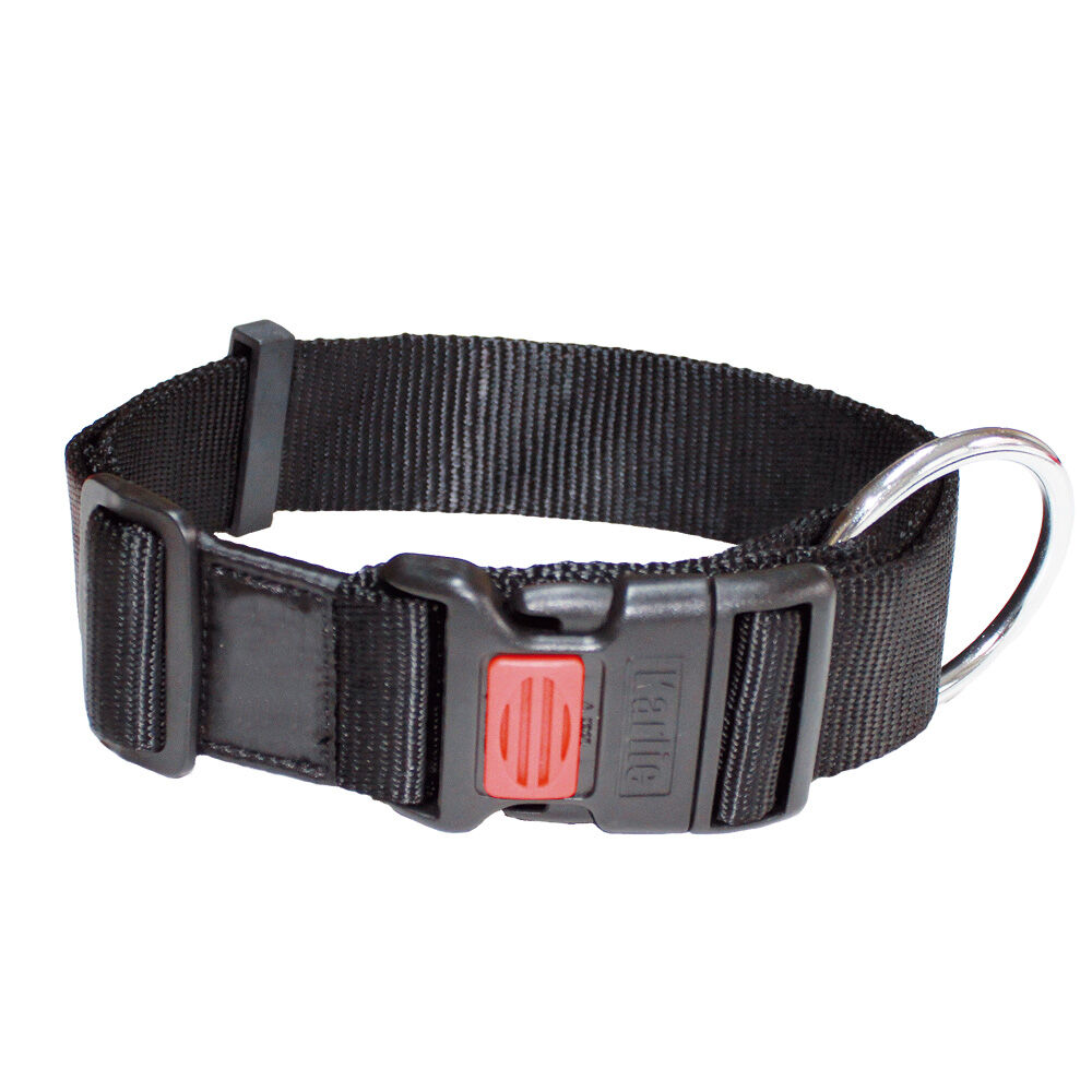 Nylon-Halsband Sportiv, Farbe: Schwarz