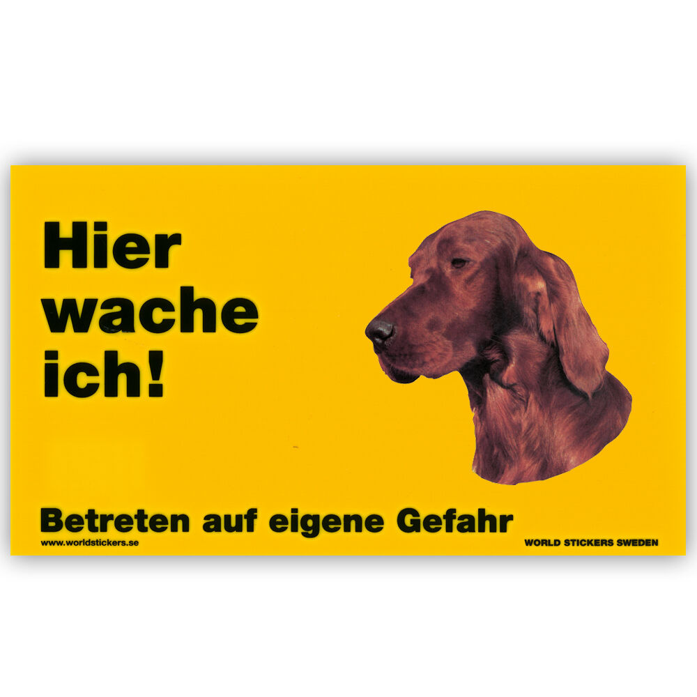 Warnschild Hier wache ich! Gre 17 x 10 cm, gelb