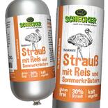 Schecker Hundewurst Strau mit Reis und Sommerkrutern