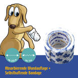 Hunde-Bandage mit Wundauflage