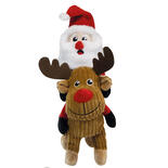 Weihnachtsmann mit Rentier Rudolph