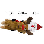 Weihnachtsmann mit Rentier Rudolph