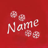 Besticktes Weihnachts-Halstuch Schneeflocken + Name