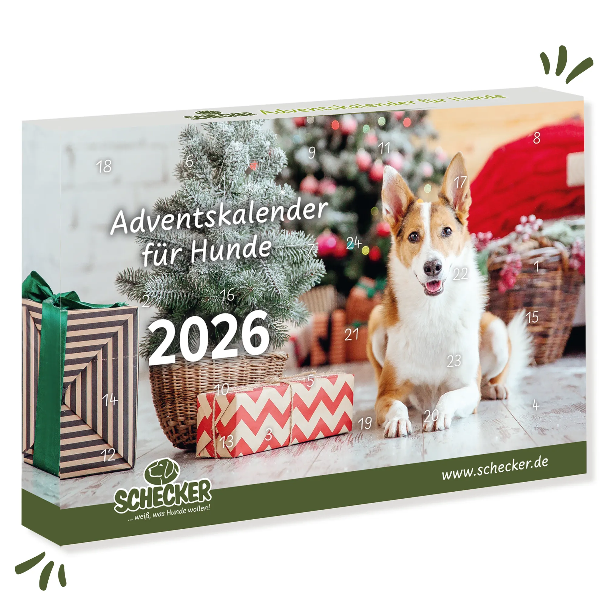 Schecker-Adventskalender für Hunde Schecker-Adventskalender für Hunde