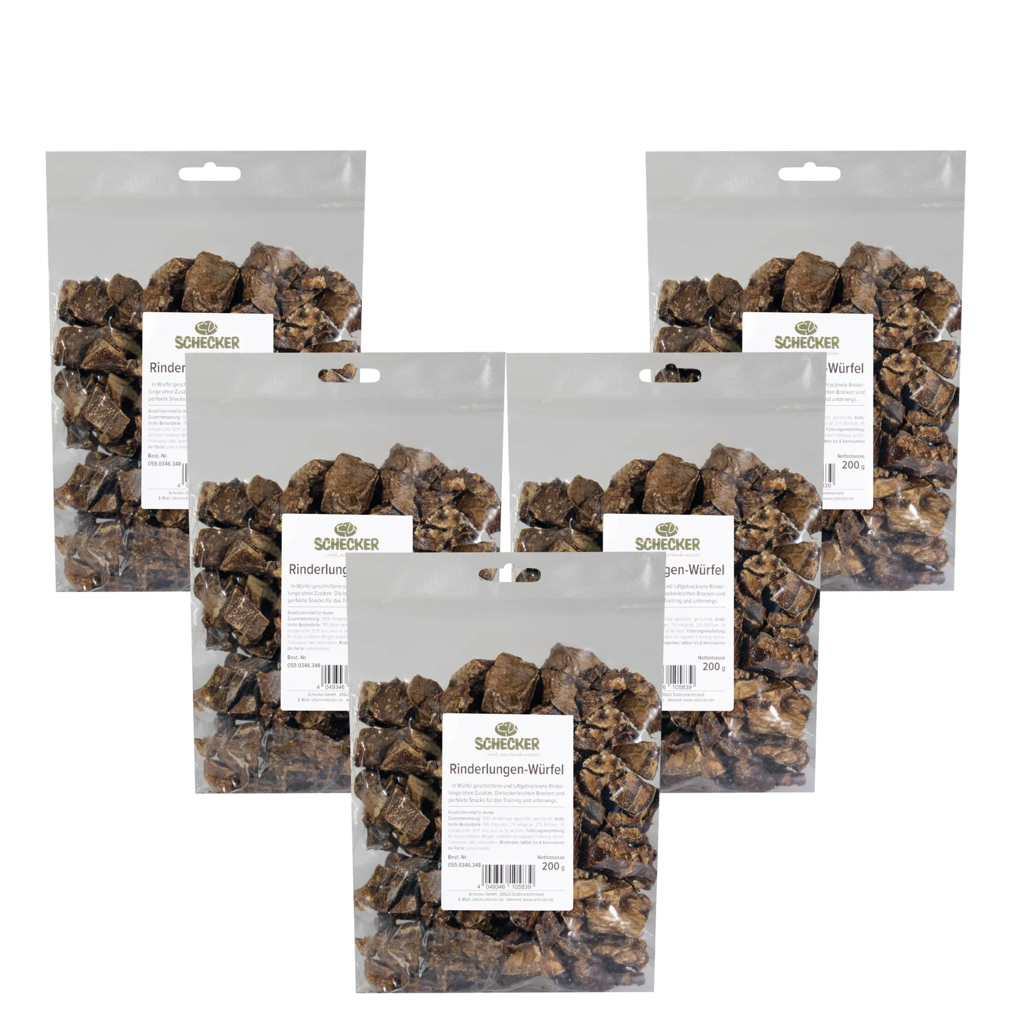 Rinderlungen-Würfel 5 x 200g