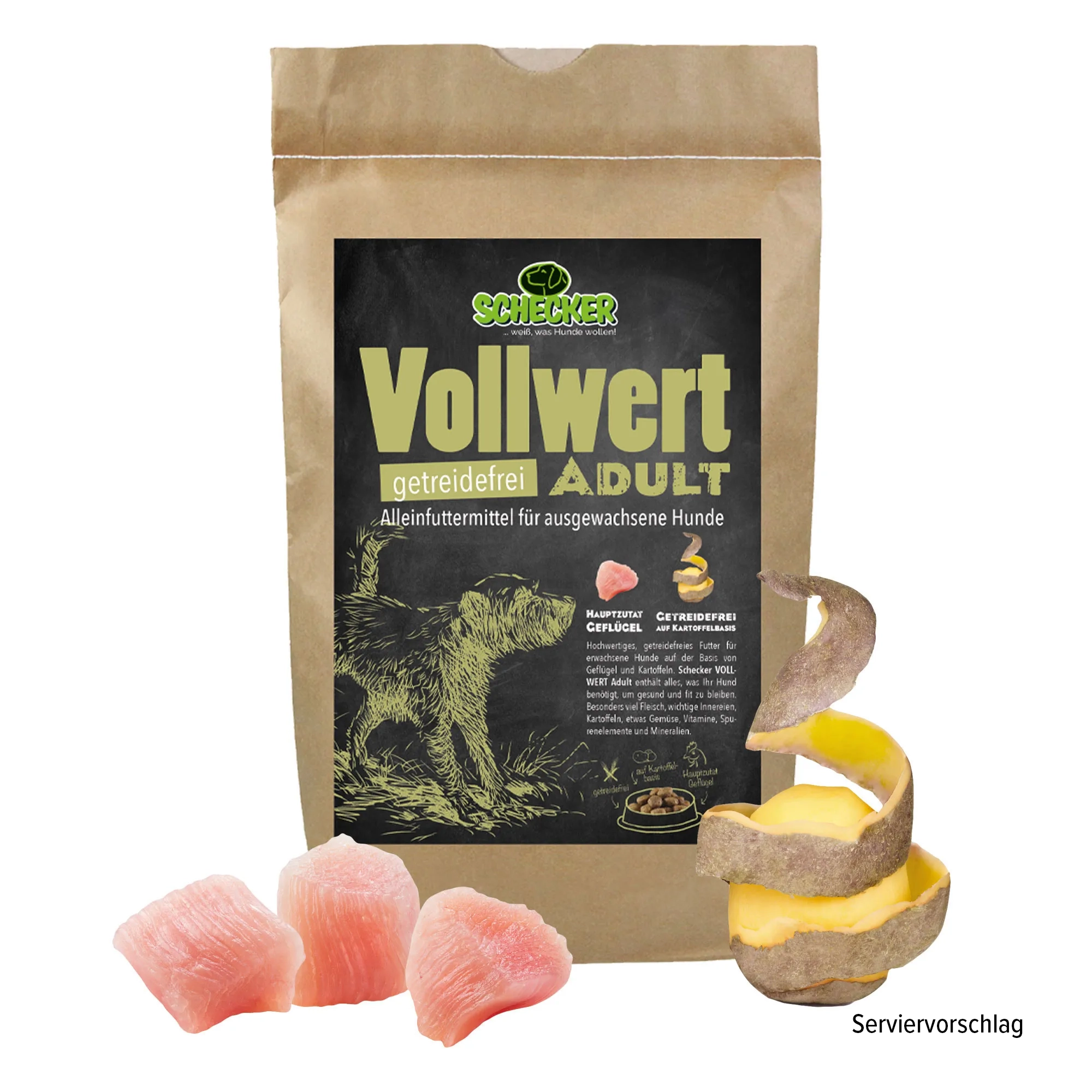Schecker Trockenfutter Vollwert Adult, getreidefrei Schecker Trockenfutter Vollwert Adult, getreidefrei