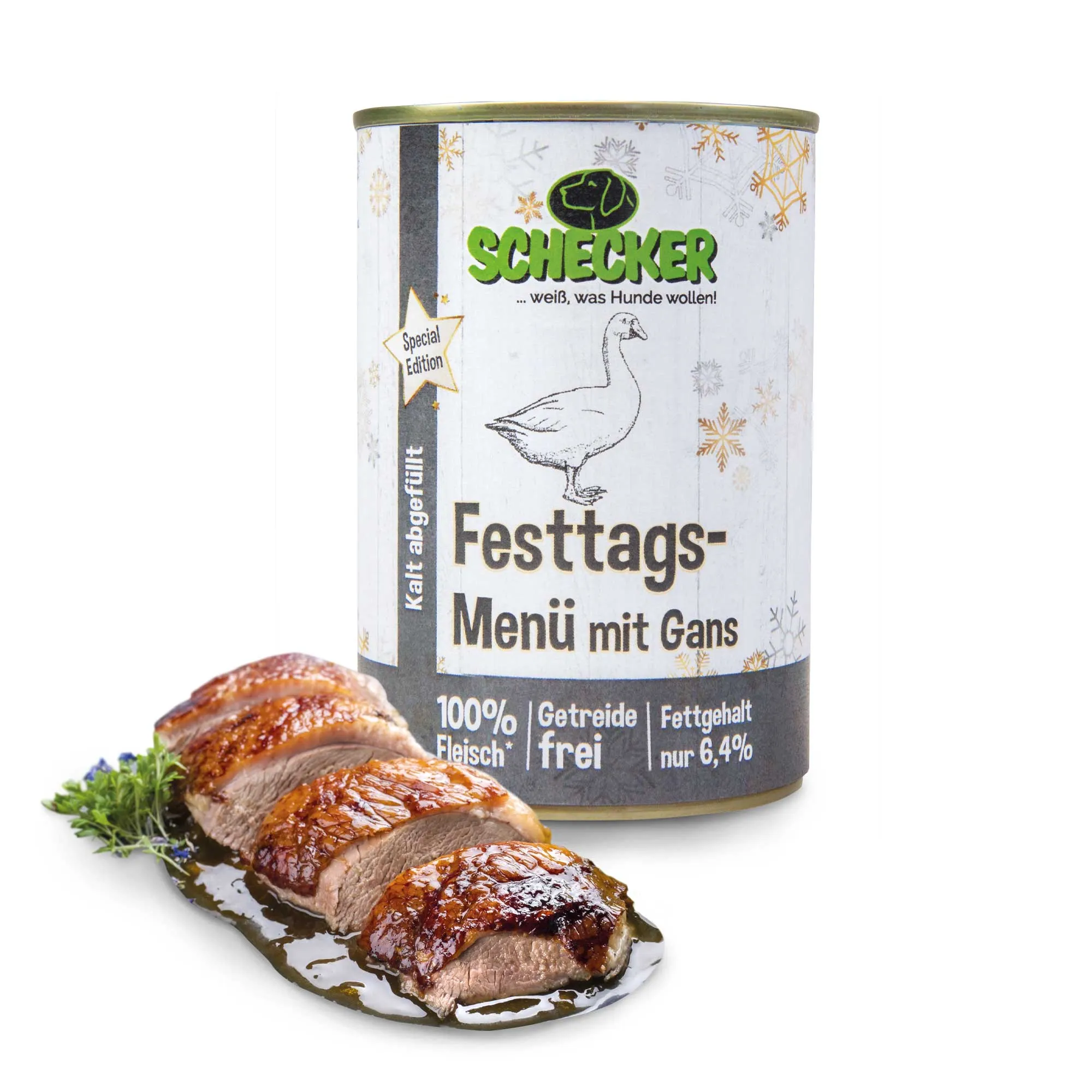 Schecker Festtags-Menü mit Gans, 410 gr. Schecker Festtags-Menü mit Gans, 410 gr.